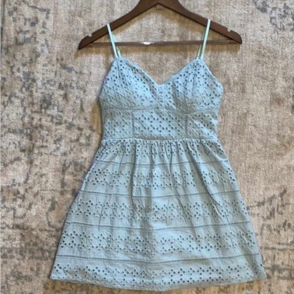 Eyelet Mini Dress / “Cloud Blue” NWT